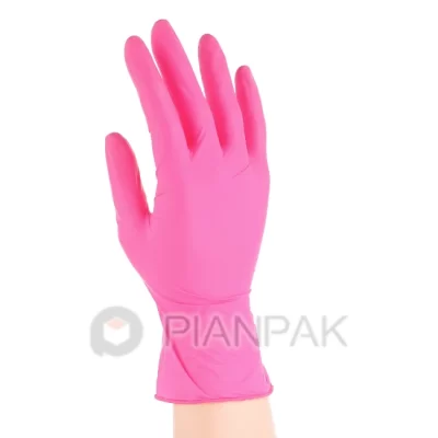rękawice nitrylowe fuksja