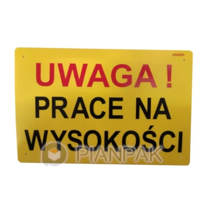 Znak UWAGA! PRACE NA WYSOKOŚCI LD60