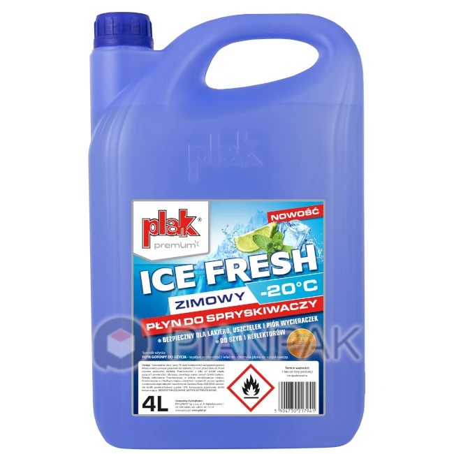 Płyn do spryskiwaczy zimowy PLAK Ice Fresh -20 4L