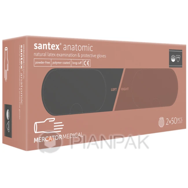 Rękawice lateksowe SANTEX ANATOMIC PF