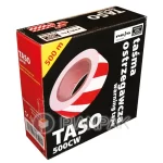 Taśma ostrzegawcza biało-czerwona dwustronna TASO500