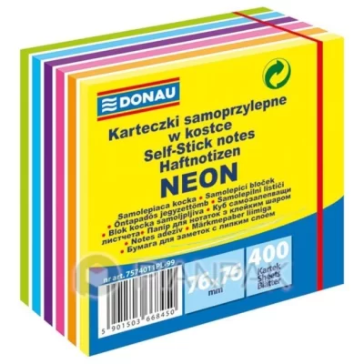 Karteczki samoprzylepne 76×76 mix NEON 400 szt.